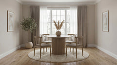Best Furniture Outlet - Coaster - Hamlyn 5-piece Round Wood Dining Set Wheat and Natural Oak - 193930NAT-S5A