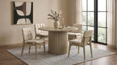 Best Furniture Outlet - Coaster - Hamlyn 5-piece Round Wood Dining Set Cream and Natural Oak - 193930NAT-S5D