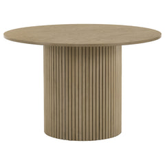 Hamlyn 5-piece Round Wood Dining Set Grey and Natural Oak