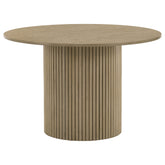 Best Furniture Outlet - Coaster - Hamlyn 47-inch Round Wood Dining Room Table Natural Oak - 193930NAT