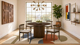 Best Furniture Outlet - Coaster - Hamlyn 5-piece Round Wood Dining Set Wheat and Walnut - 193930WAL-S5A