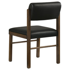 Hamlyn 5-piece Round Wood Dining Set Black and Walnut