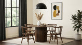 Best Furniture Outlet - Coaster - Hamlyn 5-piece Round Wood Dining Set Walnut - 193930WAL-S5F