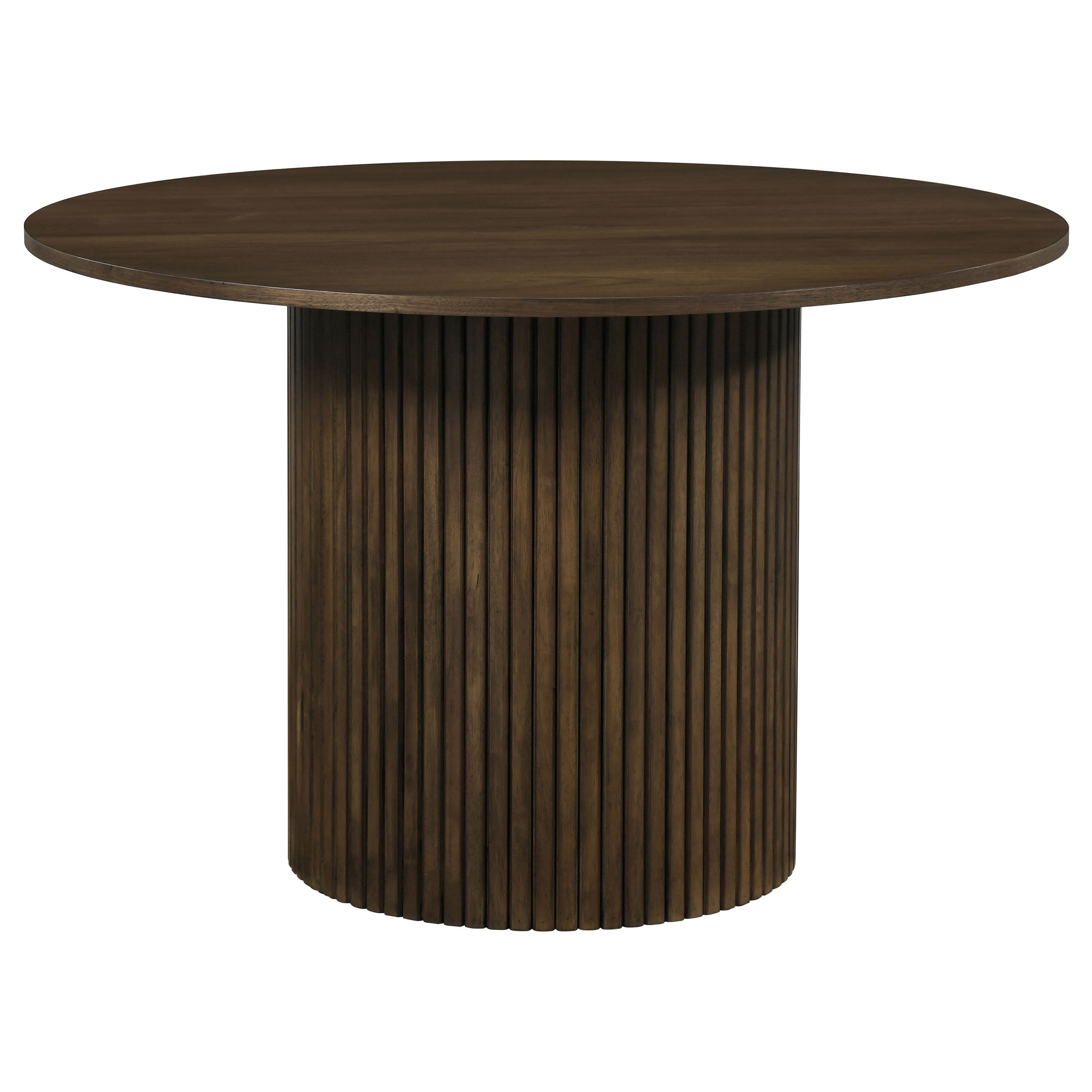 Best Furniture Outlet - Coaster - Hamlyn 47-inch Round Wood Dining Room Table Walnut - 193930WAL