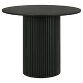 Best Furniture Outlet - Coaster - Hamlyn 43-inch Round Wood Counter Height Dining Table Black - 193938BLK