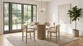 Best Furniture Outlet - Coaster - Hamlyn 5-piece Round Wood Counter Height Dining Set Cream and Natural Oak - 193938NAT-S5B