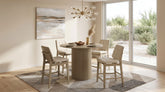 Best Furniture Outlet - Coaster - Hamlyn 5-piece Round Wood Counter Height Dining Set Cream and Natural Oak - 193938NAT-S5D