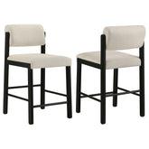 Best Furniture Outlet - Coaster - Kehoe Upholstered Counter Height Chair Cream and Black (Set of 2) - 193939BLK