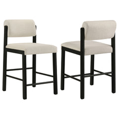 Best Furniture Outlet - Coaster - Kehoe Upholstered Counter Height Chair Cream and Black (Set of 2) - 193939BLK