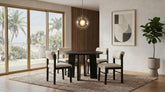 Best Furniture Outlet - Coaster - Strouse 5-piece Dining Set Cream and Black - 193940BLK-S5B