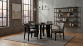 Best Furniture Outlet - Coaster - Strouse 5-piece Dining Set Grey and Black - 193940BLK-S5E