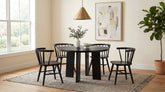 Best Furniture Outlet - Coaster - Strouse 5-piece Dining Set Black - 193940BLK-S5F