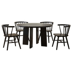 Strouse 5-piece Dining Set Black