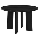 Best Furniture Outlet - Coaster - Strouse 47-inch Round Wood Dining Room Table Black - 193940BLK