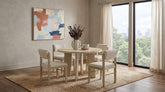 Best Furniture Outlet - Coaster - Strouse 5-piece Dining Set Cream and Natural Oak - 193940NAT-S5B