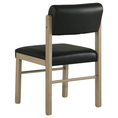 Strouse 5-piece Dining Set Black and Natural Oak