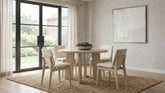 Best Furniture Outlet - Coaster - Strouse 5-piece Dining Set Cream and Natural Oak - 193940NAT-S5D