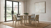 Best Furniture Outlet - Coaster - Strouse 5-piece Dining Set Grey and Natural Oak - 193940NAT-S5E