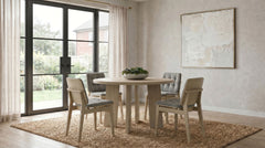 Best Furniture Outlet - Coaster - Strouse 5-piece Dining Set Grey and Natural Oak - 193940NAT-S5E