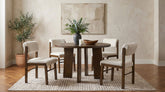 Best Furniture Outlet - Coaster - Strouse 5-piece Dining Set Cream and Walnut - 193940WAL-S5B