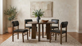 Best Furniture Outlet - Coaster - Strouse 5-piece Dining Set Black and Walnut - 193940WAL-S5C