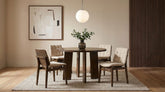 Best Furniture Outlet - Coaster - Strouse 5-piece Dining Set Cream and Walnut - 193940WAL-S5D