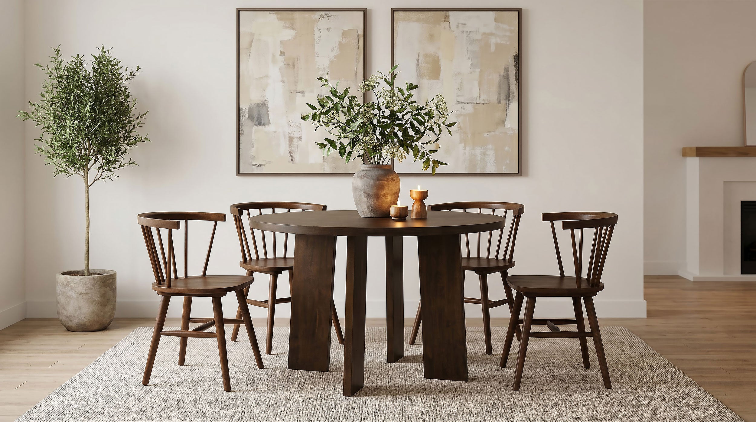 Best Furniture Outlet - Coaster - Strouse 5-piece Dining Set Walnut - 193940WAL-S5F