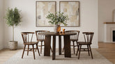 Best Furniture Outlet - Coaster - Strouse 5-piece Dining Set Walnut - 193940WAL-S5F