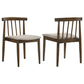 Best Furniture Outlet - Coaster - Cullen Dining Side Chair Upholstered Seat Walnut (Set of 2) - 193942WAL