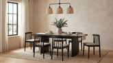 Best Furniture Outlet - Coaster - Decker 7-piece 82-inch Rectangular Dining Set Wheat and Black - 193951BLK-S7A