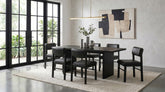 Best Furniture Outlet - Coaster - Decker 7-piece 82-inch Rectangular Dining Set Black - 193951BLK-S7C