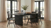 Best Furniture Outlet - Coaster - Decker 7-piece 82-inch Rectangular Dining Set Black - 193951BLK-S7G