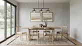 Best Furniture Outlet - Coaster - Decker 7-piece 82-inch Rectangular Dining Set Wheat and Natural Oak - 193951NAT-S7A