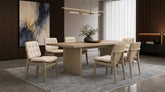 Best Furniture Outlet - Coaster - Decker 7-piece 82-inch Rectangular Dining Set Cream and Natural Oak - 193951NAT-S7D