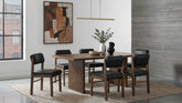 Best Furniture Outlet - Coaster - Decker 7-piece 82-inch Rectangular Dining Set Black and Walnut - 193951WAL-S7C