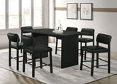 Best Furniture Outlet - Coaster - Decker 7-piece 70-inch Rectangular Counter Height Dining Set Black - 193958BLK-S7C