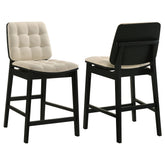 Best Furniture Outlet - Coaster - Redbridge Upholstered Counter Chair Cream and Black (Set of 2) - 193959BLK
