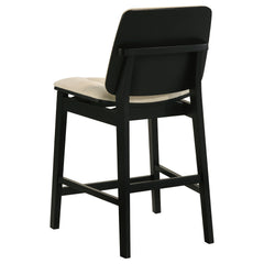 Redbridge Upholstered Counter Chair Cream and Black (Set of 2)