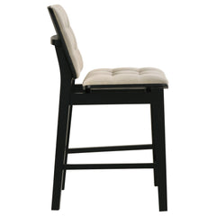 Redbridge Upholstered Counter Chair Cream and Black (Set of 2)