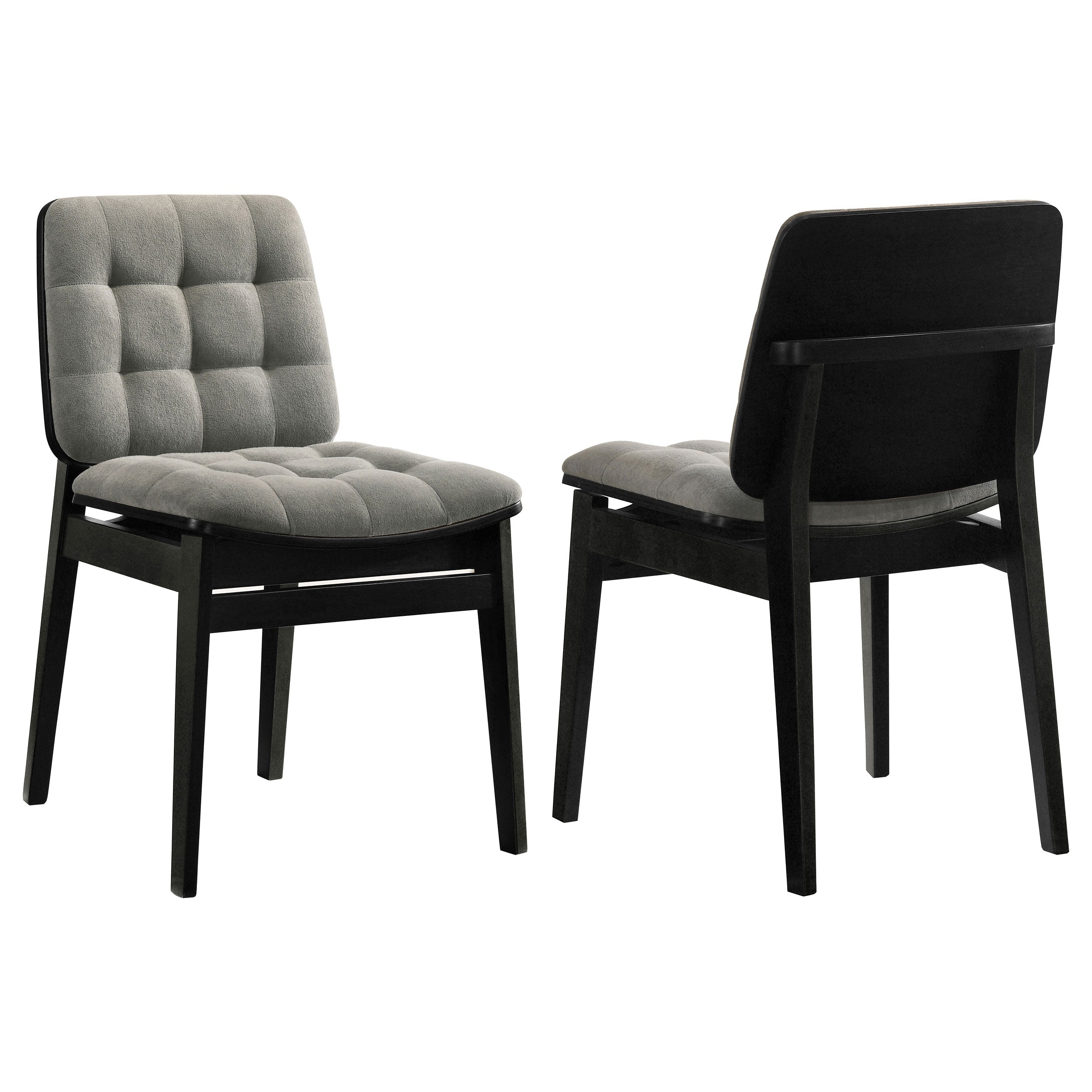 Best Furniture Outlet - Coaster - Redbridge Upholstered Side Chair Grey and Black (Set of 2) - 193962BLK