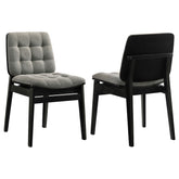 Best Furniture Outlet - Coaster - Redbridge Upholstered Side Chair Grey and Black (Set of 2) - 193962BLK
