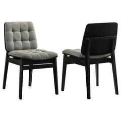 Best Furniture Outlet - Coaster - Redbridge Upholstered Side Chair Grey and Black (Set of 2) - 193962BLK