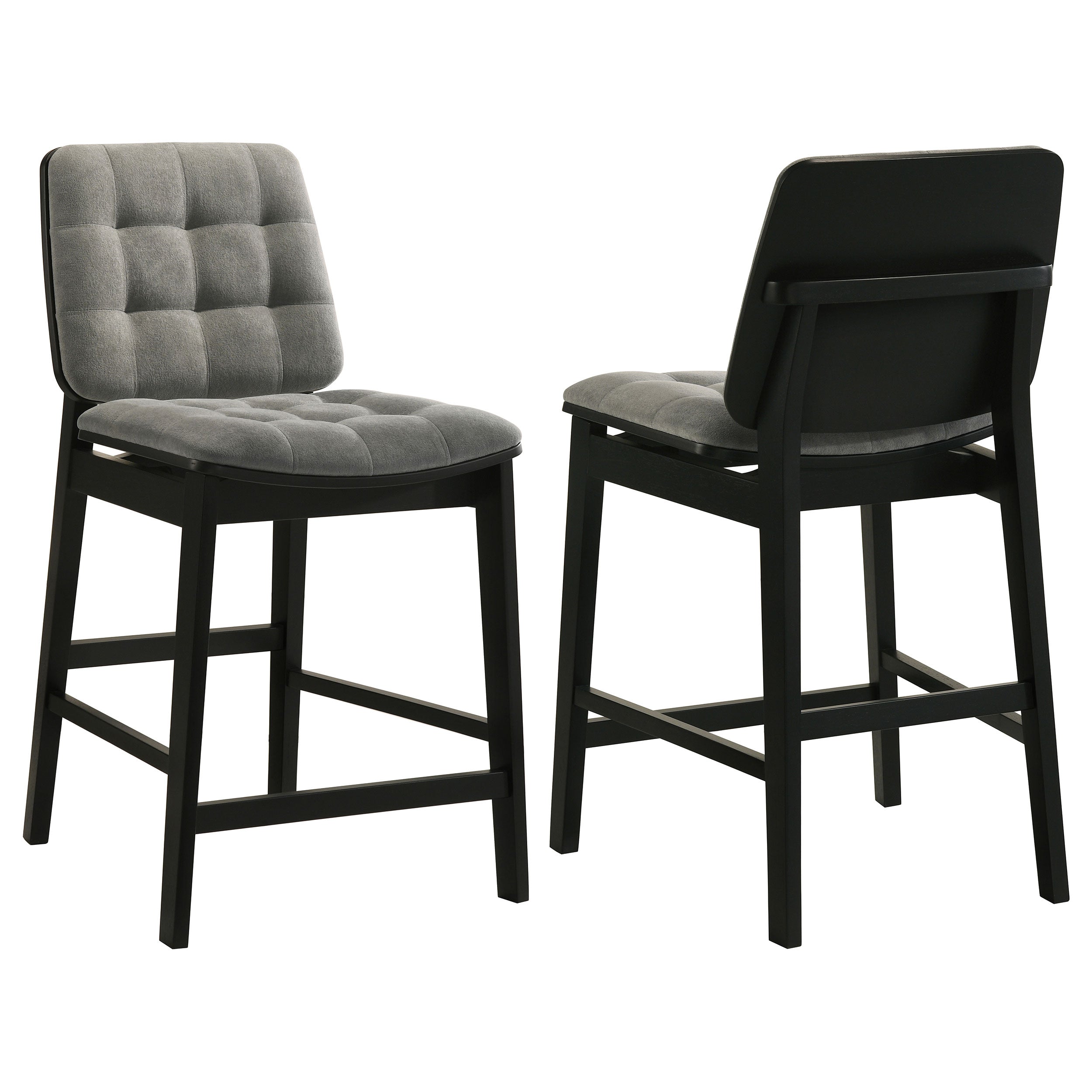Best Furniture Outlet - Coaster - Redbridge Upholstered Counter Chair Grey and Black (Set of 2) - 193969BLK