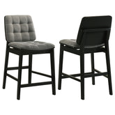 Best Furniture Outlet - Coaster - Redbridge Upholstered Counter Chair Grey and Black (Set of 2) - 193969BLK