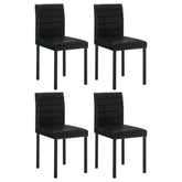 Best Furniture Outlet - Coaster - Garza Upholstered Dining Side Chair Black (Set of 4) - 193982