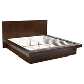 Best Furniture Outlet - Coaster - Jessica Wood Eastern King LED Panel Bed Cappuccino - 200711KE