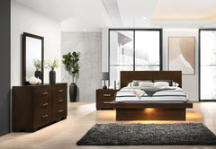 Best Furniture Outlet - Coaster - Jessica 4-piece Queen LED Bedroom Set Cappuccino - 200711Q-S4