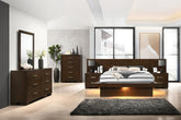 Best Furniture Outlet - Coaster - Jessica 6-piece Queen LED Bedroom Set Cappuccino - 200711Q-S6P