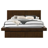 Best Furniture Outlet - Coaster - Jessica Wood Queen LED Panel Bed Cappuccino - 200711Q