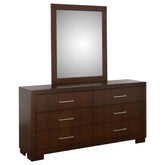 Best Furniture Outlet - Coaster - Jessica 6-drawer Dresser with Mirror Cappuccino - 200713M